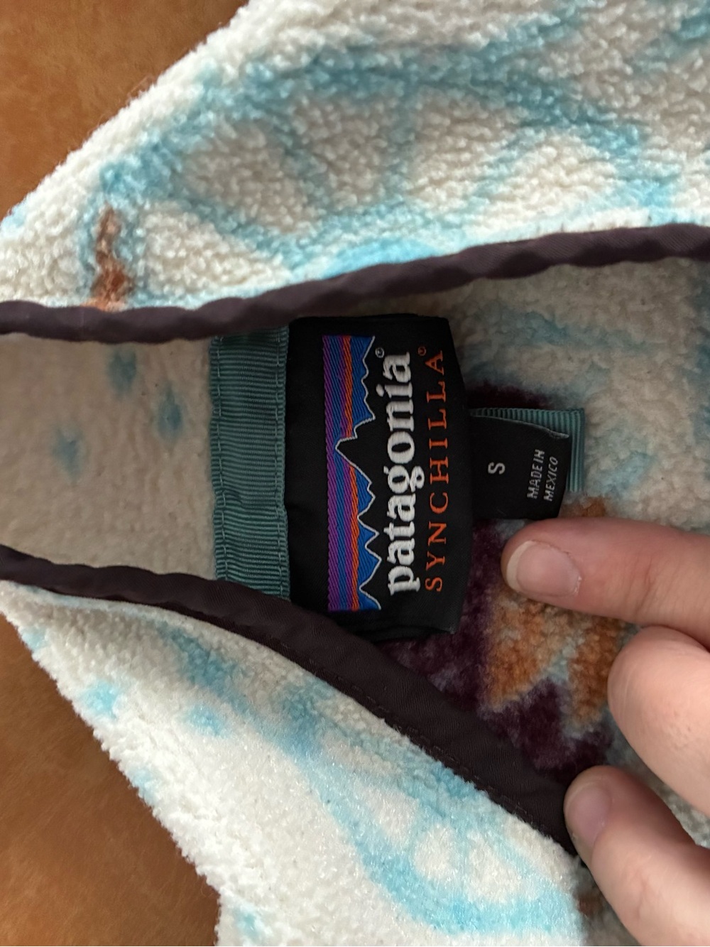 Patagonia Harvest Moon Owl T Snap Synchilla pullover in toasted white - Picture 4 of 4